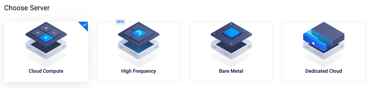 Vultr server types screenshot